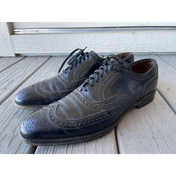 Allen Edmonds McAllister Men’s Wingtip Black Leather Oxford Shoes Sz 11.5 AA main image 8